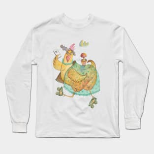 Chicken&Iphone Long Sleeve T-Shirt